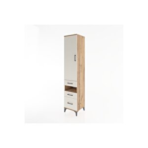 Hyperion Dolap 3 Raflı 3 Çekmeceli Tek Askılı 44x44x221 Çam-aytaşı