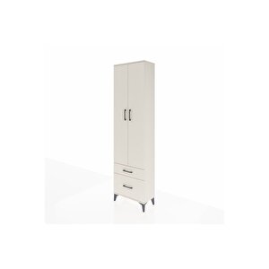 Arges Dolap 3 Raflı 2 Çekmeceli Tek Askılı 60x30x221 Aytaşı-aytaşı
