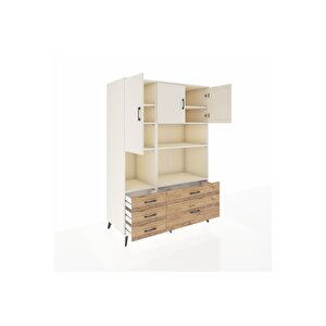 Kronos Dolap 8 Raflı 5 Çekmeceli 3 Kapaklı 132x59x195 Aytaşı-aytaşı/çam