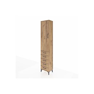 Arges Dolap 2 Raflı 5 Çekmeceli Tek Askılı 44x30x221 Çam-çam
