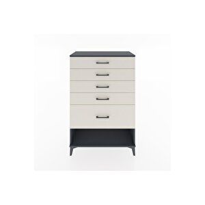 Hyperion Dolap 5 Çekmeceli 88x44x134 Antrasit-aytaşı