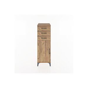 Hyperion Dolap 3 Çekmeceli Tek Kapaklı 44x44x134 Çam-çam