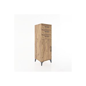 Hyperion Dolap 3 Çekmeceli Tek Kapaklı 44x44x134 Çam-çam