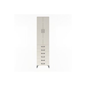 Arges Dolap 4 Raflı 6 Çekmeceli 2 Kapaklı 60x30x243 Aytaşı-aytaşı