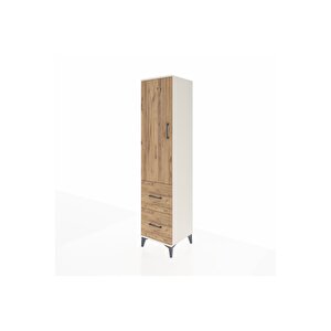 Hyperion Dolap 2 Raflı 2 Çekmeceli Tek Askılı 44x44x195 Aytaşı-çam