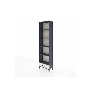 Arges Dolap 5 Raflı Tek Çekmeceli 60x30x221 Antrasit-aytaşı