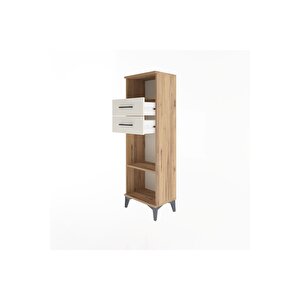 Arges Dolap 2 Raflı 2 Çekmeceli 44x30x134 Çam-aytaşı
