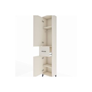 Arges Dolap 3 Raflı Tek Çekmeceli Tek Askılı 44x30x221 Aytaşı-aytaşı