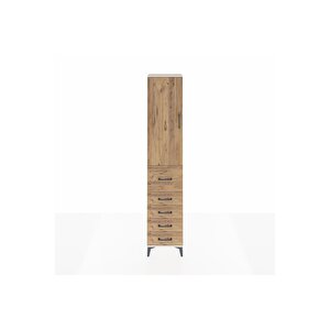 Arges Dolap 2 Raflı 5 Çekmeceli Tek Askılı 44x30x221 Aytaşı-çam