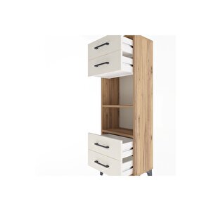 Arges Dolap 2 Raflı 4 Çekmeceli 44x30x134 Çam-aytaşı