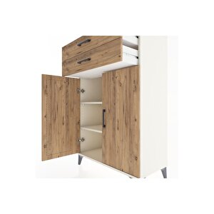 Hyperion Dolap 2 Raflı 2 Çekmeceli 2 Kapaklı 88x44x134 Aytaşı-çam