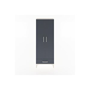 Arges Dolap 4 Raflı Tek Çekmeceli 2 Kapaklı 60x30x163 Aytaşı-antrasit