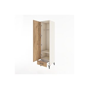 Hyperion Dolap 2 Raflı Tek Çekmeceli Tek Askılı 44x44x182 Aytaşı-çam