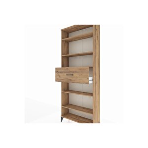 Arges Dolap 5 Raflı Tek Çekmeceli 88x30x221 Çam-çam