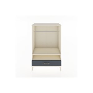 Hyperion Dolap 2 Raflı Tek Çekmeceli Tek Askılı 88x44x134 Aytaşı-antrasit