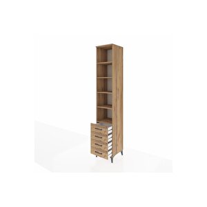 Hyperion Dolap 5 Raflı 4 Çekmeceli 44x44x243 Çam-çam
