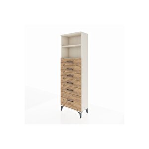 Arges Dolap 2 Raflı 6 Çekmeceli 60x30x182 Aytaşı-çam