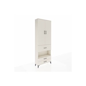 Arges Dolap 5 Raflı 3 Çekmeceli 2 Kapaklı 88x30x243 Aytaşı-aytaşı