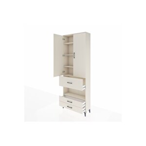 Arges Dolap 5 Raflı 3 Çekmeceli 2 Kapaklı 88x30x243 Aytaşı-aytaşı