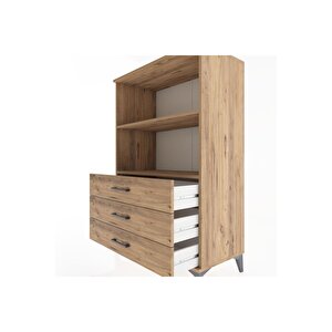 Hyperion Dolap 2 Raflı 3 Çekmeceli 88x44x134 Çam-çam