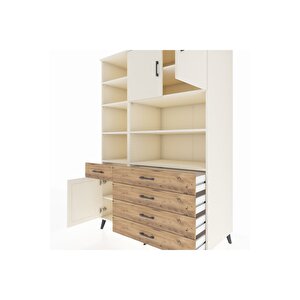 Kronos Dolap 9 Raflı 5 Çekmeceli 3 Kapaklı 132x59x195 Aytaşı-aytaşı/çam