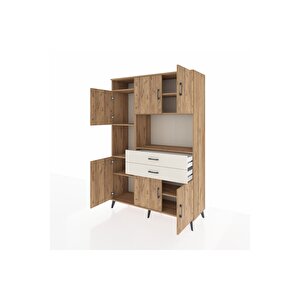 Hyperion Dolap 8 Raflı 2 Çekmeceli 6 Kapaklı 132x44x195 Çam-çam/aytaşı