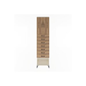 Arges Dolap 2 Raflı 7 Çekmeceli 2 Kapaklı 60x30x243 Aytaşı-çam
