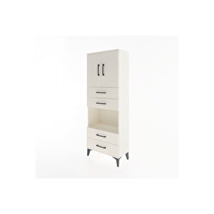 Arges Dolap 3 Raflı 4 Çekmeceli 2 Kapaklı 60x30x163 Aytaşı-aytaşı