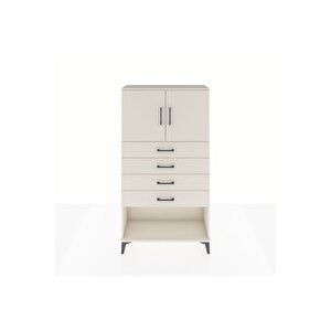 Arges Dolap 2 Raflı 4 Çekmeceli 2 Kapaklı 88x30x163 Aytaşı-aytaşı