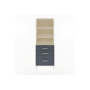 Hyperion Dolap 3 Raflı 3 Çekmeceli 60x44x163 Aytaşı-antrasit