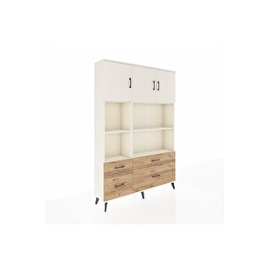 Arges Dolap 8 Raflı 4 Çekmeceli 3 Kapaklı 132x30x195 Aytaşı-aytaşı/çam