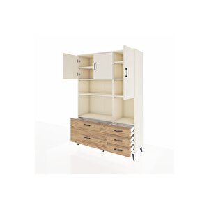 Hyperion Dolap 8 Raflı 5 Çekmeceli 3 Kapaklı 132x44x195 Aytaşı-aytaşı/çam