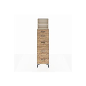 Arges Dolap 2 Raflı 5 Çekmeceli 44x30x182 Aytaşı-çam