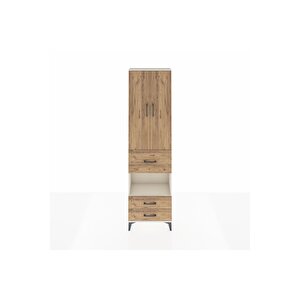 Arges Dolap 3 Raflı 3 Çekmeceli Tek Askılı 60x30x221 Aytaşı-çam