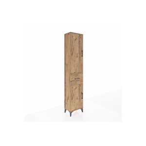 Arges Dolap 3 Raflı Tek Çekmeceli Tek Askılı 44x30x221 Çam-çam