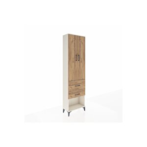 Arges Dolap 2 Raflı 2 Çekmeceli Tek Askılı 60x30x221 Aytaşı-çam