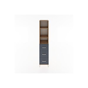 Hyperion Dolap 3 Raflı 3 Çekmeceli 44x44x221 Çam-antrasit