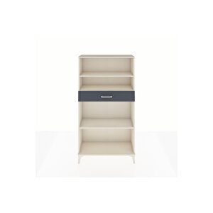 Arges Dolap 3 Raflı Tek Çekmeceli 88x30x163 Aytaşı-antrasit