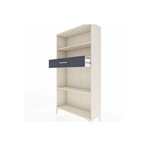 Arges Dolap 3 Raflı Tek Çekmeceli 88x30x163 Aytaşı-antrasit