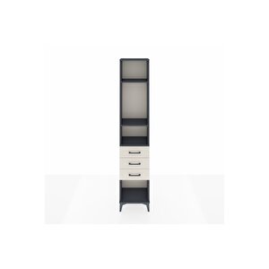 Arges Dolap 3 Raflı 3 Çekmeceli 44x30x221 Antrasit-aytaşı