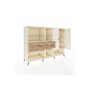 Kronos Dolap 10 Raflı 2 Çekmeceli 2 Kapaklı 220x59x163 Aytaşı-aytaşı/çam