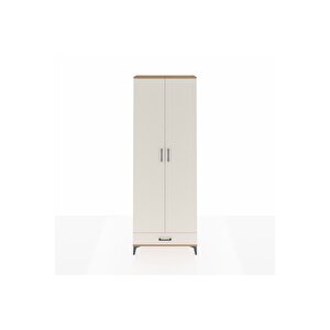 Arges Dolap 6 Raflı Tek Çekmeceli 2 Kapaklı 88x30x243 Çam-aytaşı