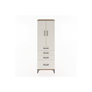 Hyperion Dolap 2 Raflı 4 Çekmeceli 2 Kapaklı 60x44x182 Çam-aytaşı