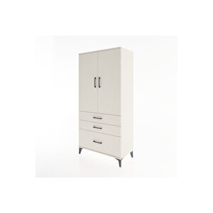 Hyperion Dolap 2 Raflı 3 Çekmeceli 2 Kapaklı 88x44x182 Aytaşı-aytaşı