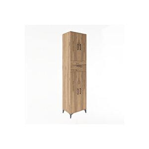 Hyperion Dolap 5 Raflı Tek Çekmeceli 4 Kapaklı 60x44x243 Çam-çam