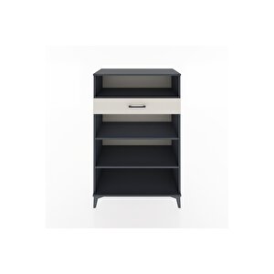 Hyperion Dolap 3 Raflı Tek Çekmeceli 88x44x134 Antrasit-aytaşı