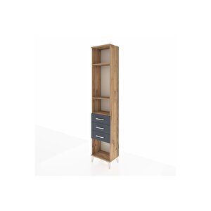 Arges Dolap 3 Raflı 3 Çekmeceli 44x30x221 Çam-antrasit