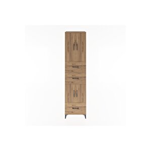 Hyperion Dolap 3 Raflı 3 Çekmeceli 4 Kapaklı 60x44x243 Çam-çam
