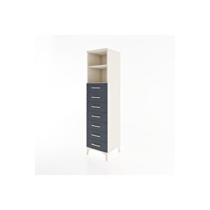 Hyperion Dolap 2 Raflı 7 Çekmeceli 44x44x182 Aytaşı-antrasit