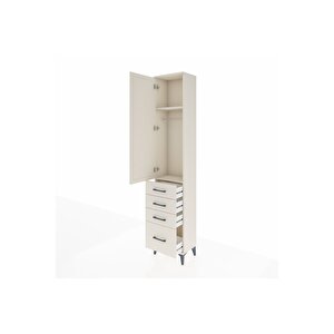 Arges Dolap 2 Raflı 4 Çekmeceli Tek Askılı 44x30x221 Aytaşı-aytaşı